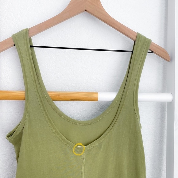 Tularosa Green The Willa Tank Dress Palm Green Shirt Midi Dress Slit NEW XS NWT - Picture 6 of 16